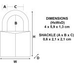 Cadenas à clé en aluminium Master Lock 9140EURD - largeur 40 mm