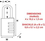 Cadenas à code en aluminium Master Lock - largeur 40 mm