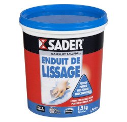 Enduit de lissage mural Sader - Seau d'1,5 kg