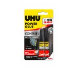 Pack 1 tube de colle 3 g Uhu Power Glue Liquide + 1 offert
