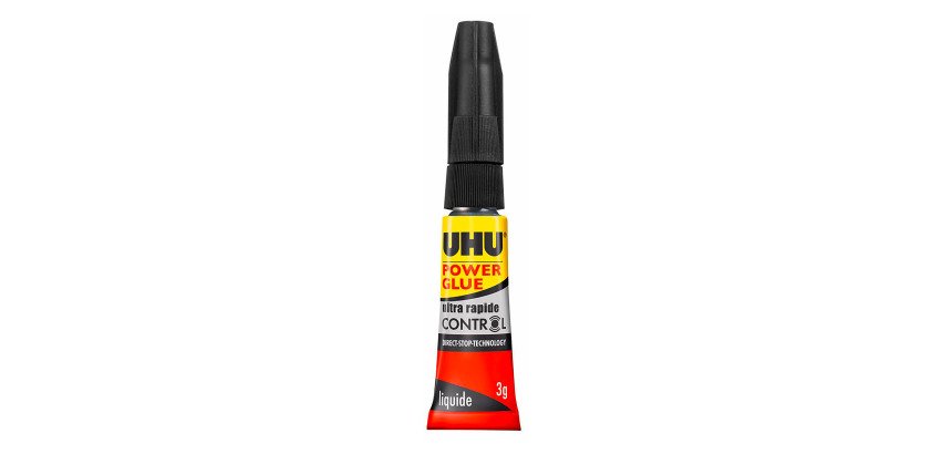 Pack 1 tube de colle 3 g Uhu Power Glue Liquide + 1 offert