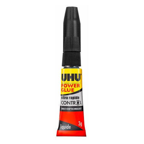 Pack 1 tube de colle 3 g Uhu Power Glue Liquide + 1 offert