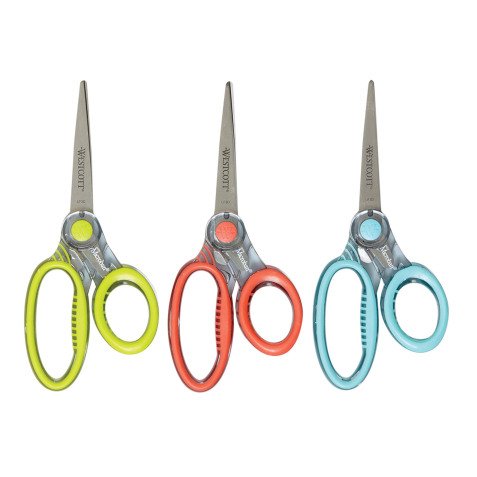 Schaar rechtshandig puntig uiteinde Microban X Westcott 18 cm - Set van 3