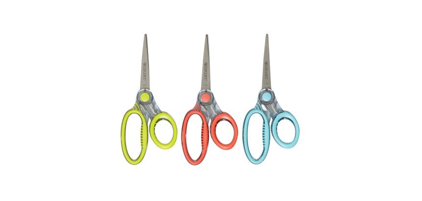 Ciseaux droitiers bouts pointus Microban X Westcott 18 cm - Lot de 3