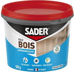 Colle à bois prise progressive Sader - Pot de 650 g