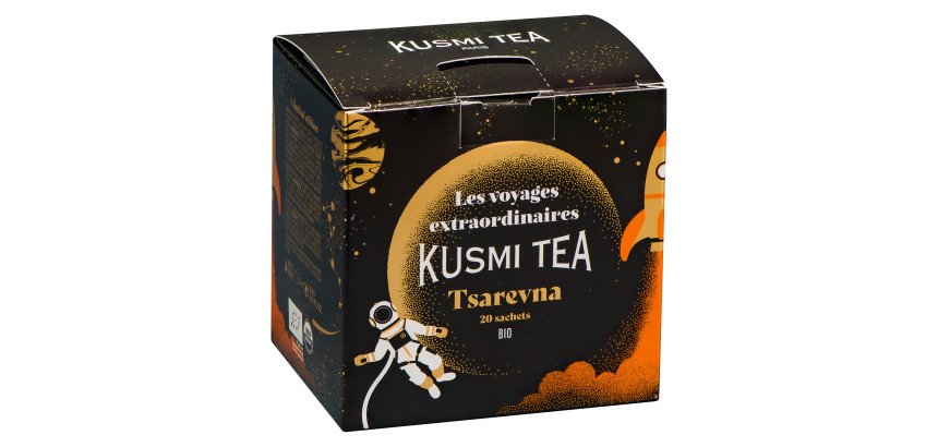 Thé Tsarevna Bio Kusmi Tea - Boîte de 24 sachets mousseline