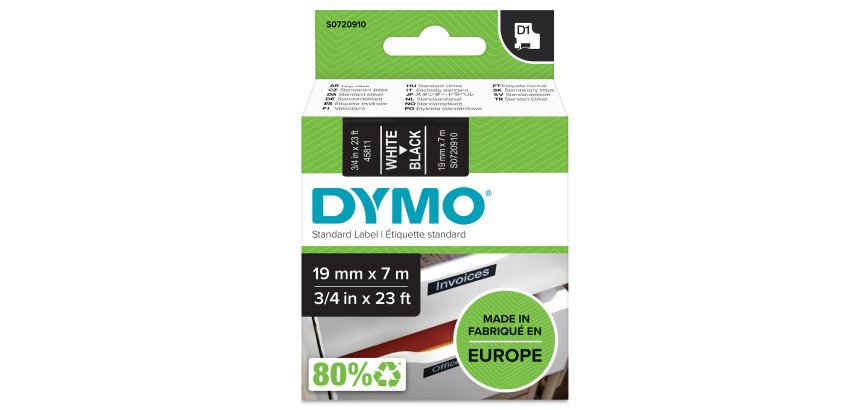Ruban polyester Dymo D1 19 mm S0720910