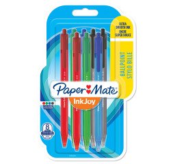 Balpen Paper Mate Inkjoy 100RT medium assorti blister à 8 stuks