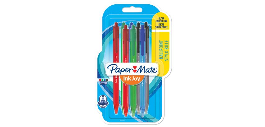 Retractable ballpoint pen Paper Mate Inkjoy 100 medium point 1 mm - Pack of 8