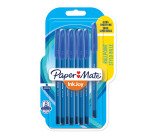 Stylo bille Paper Mate Inkjoy 100 à capuchon pointe moyenne 1 mm - Pochette de 8