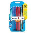 Stylo bille Paper Mate Inkjoy 100 à capuchon pointe 1 mm écriture moyenne  - Pochette de 8