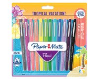 Stylo Filzstift Paper Mate Flair Tropical mittlere Schreibspitze - 12er-Pack