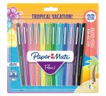 Stylo feutre Paper Mate Flair Tropical écriture moyenne - Pochette de 12
