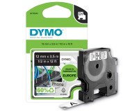 Nylonband Dymo D1 12 mm S0718040 - weiß mit schwarzer Schrift