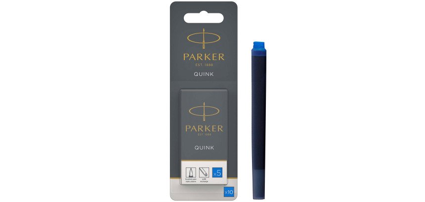 Cartouche d'encre longue Parker pour stylo plume - Boite de 10
