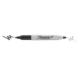 Permanenter Doppelspitzen-Marker Sharpie 0,5 bis 3 mm.