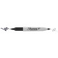 Permanent double-ended Sharpie marker 0.5 to 3 mm.