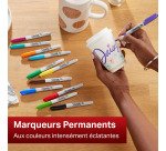 Marqueur permanent Sharpie pointe 1,5 à 3 mm - Pochette de 4