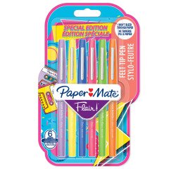 Fineliner Paper Mate Flair retro medium assorti blister à 6 stuks