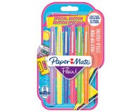 Stylo feutre Paper Mate Flair Retro écriture moyenne - Pochette de 6