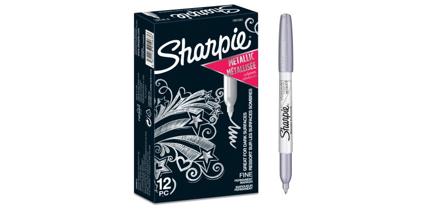 Sharpie permanente marker metallic, fijne punt, zilver