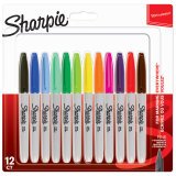 Viltstift Sharpie rond fijn assorti blister à 12 stuks