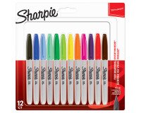 Permanent marker Sharpie fine point 1.5 to 3 mm - Pack of 12