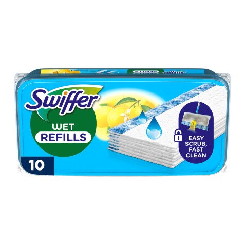 Lingettes humide Swiffer pour sols Citrus Fresh - Paquet de 10