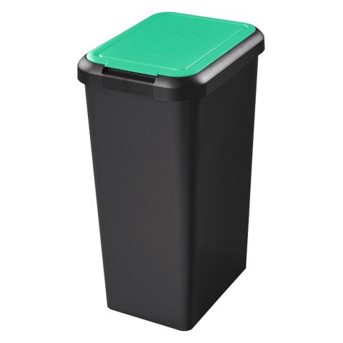 Papelera Touch & Lift 45 litros, clasificación selectiva CEP verde