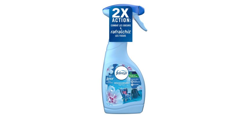 Désodorisant désinfectant textile Febreze Lenor Eveil printanier - Spray de 500 ml