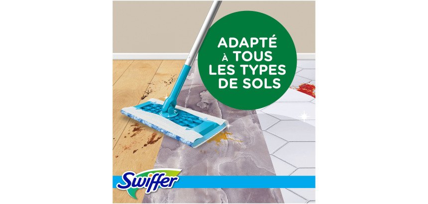 Lingettes humide Swiffer pour sols Citrus Fresh - Paquet de 10