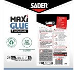 Colle en gel Maxi Glue instantanée tous matériaux Sader - Lot de 2 tubes de 3 g