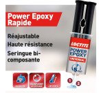 Colle Power Epoxy Rapide 5 minutes, invisible Loctite -  Tube de 11 ml