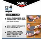 Colle en gel Maxi Glue instantanée tous matériaux Sader - Lot de 2 tubes de 3 g