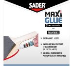 Colle en gel Maxi Glue instantanée tous matériaux Sader - Lot de 2 tubes de 3 g