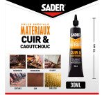 Colle pour Cuir et Caoutchouc Sader - Tube de 30 ml