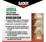 Colle en spray spéciale Loisirs et Décoration repositionnable Sader 200 ml