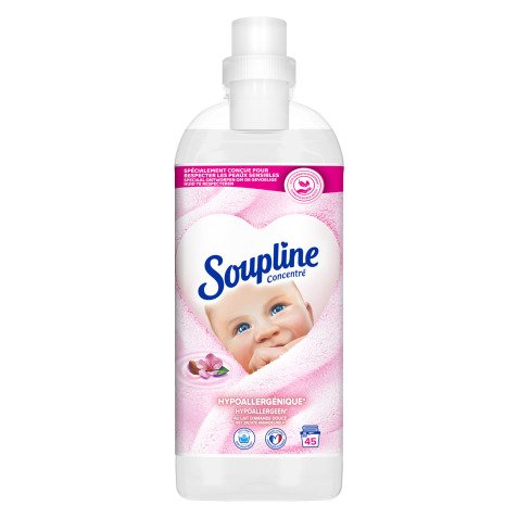 Wasverzachter Soupline geconcentreerd Hypoallergeen - 45 wasbeurten - Fles van 1 L