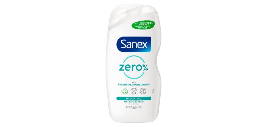 Gel douche hydratant Sanex Zero % - Flacon de 475 ml
