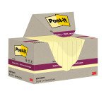 Notes recyclées jaunes pastel Super Sticky Post-it - bloc de 70 feuilles