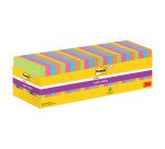 PACK NOTES COULEURS POST-IT SUPER STICKY 24 DONT 3 OFFERTS Notes repositionnables couleurs Post-it Super Sticky - Pack de 24 blocs dont 3 offerts