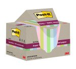 Notes repositionnables recyclées couleurs Super Sticky Post-it - bloc de 70 feuilles