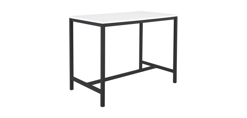 Table haute Swap L 140 x H 110 x P 80 cm Blanc