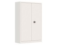 Armoire métal portes battantes monobloc Mety grande profondeur H 198 x L 120 x P 60 cm blanc