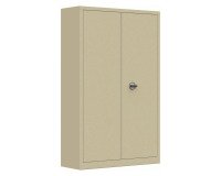 Armoire métal portes battantes monobloc Mety grande profondeur H 198 x L 120 x P 60 cm beige