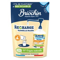 Flüssiges Handgeschirrspülmittel von Briochin Marseille Seife & Orangenblüte - Nachfüllpackung 450 ml