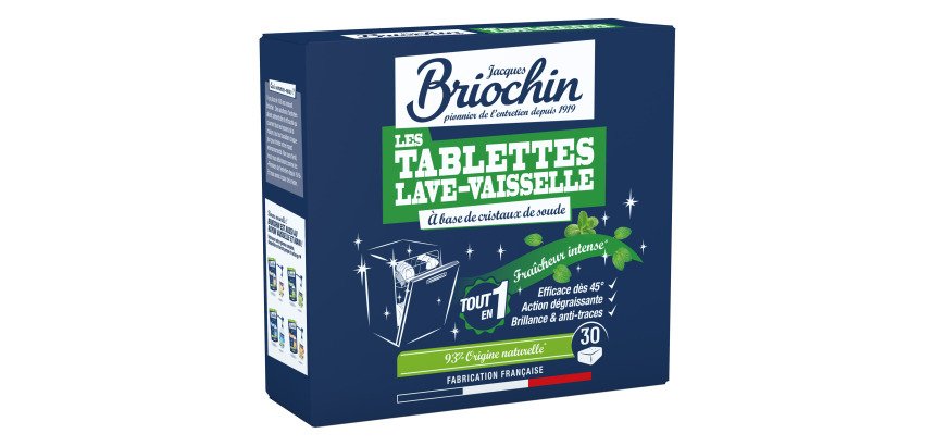 Tablettes lave-vaisselle tout en 1 Briochin - Boîte de 30 tablettes