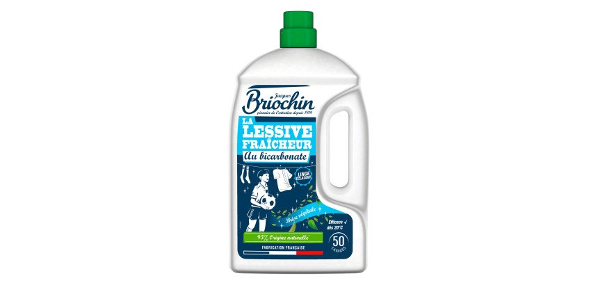 Lessive liquide au bicarbonate Briochin - 50 lavages - Bidon de 2,27 L