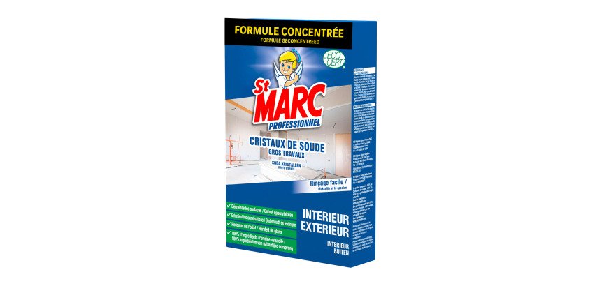 Soda crystals for heavy duty work St Marc professional 1KG = 2KG