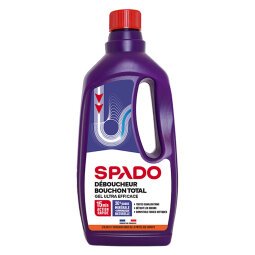 Ontstopper gel speciaal voor volledige verstopping Spado - Fles van 1L